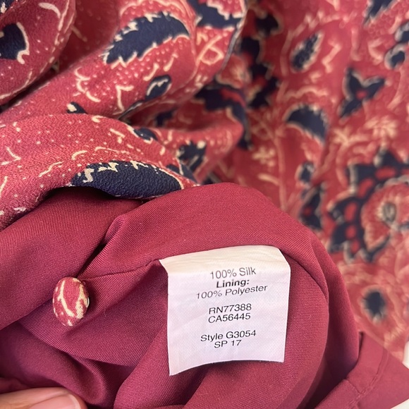 Madewell assam silk floral lace up dress size M - Picture 11 of 11